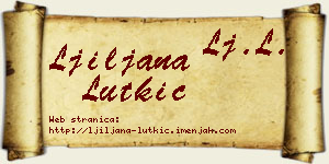 Ljiljana Lutkić vizit kartica